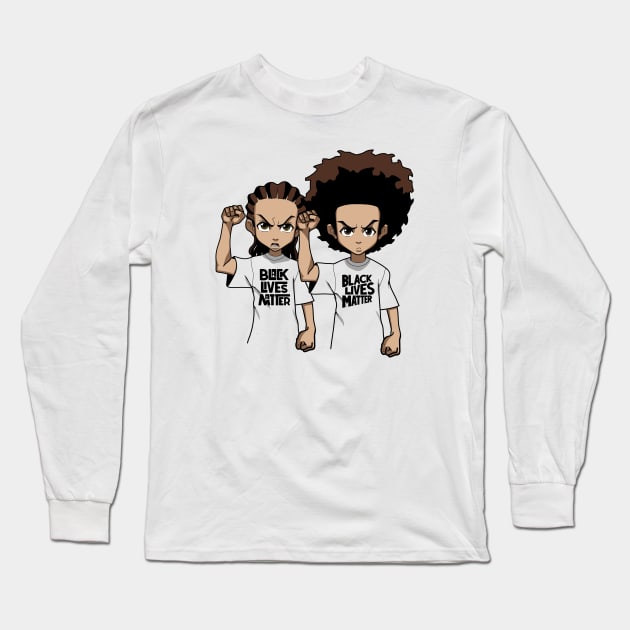 Black Lives Matter Riley & Huey Long Sleeve T-Shirt by Midnight Run Studio